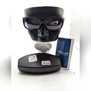 NWT French Mountaineering Outdoors Sunglasses Julbo Mona Dark Purple & blue lens